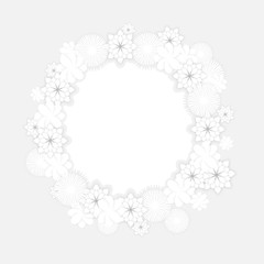 Spring Banner with White Flowers