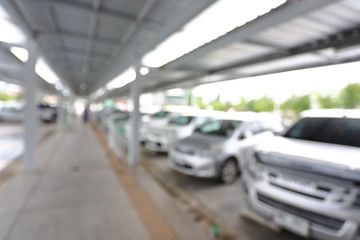 Fototapeta premium outdoor car parking lot with paving walkway