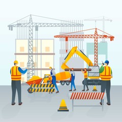 Under Construction or maintenance flat illustration
