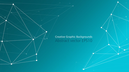 Global connection technology modern design, triangular vector concept