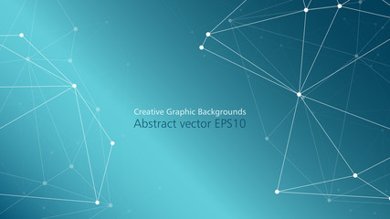 Machine learning digital connections, circle dots and triangle lines vector conception
