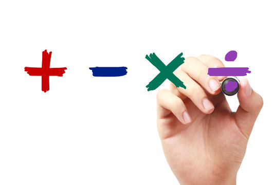 Math Concept With Mathematical Math Symbols