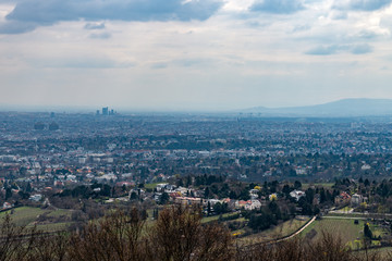 Vienna, Austria in spring , view from Kahlenberg hill.