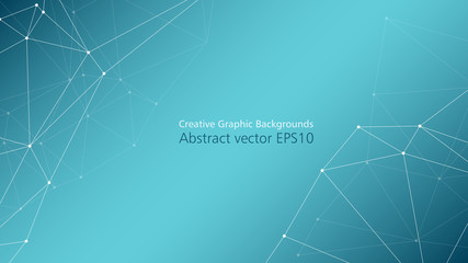 Science and new technology connect, vector lines and dots connections