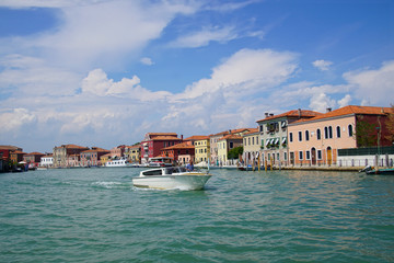 Water taxi boat in the Grand Canal
