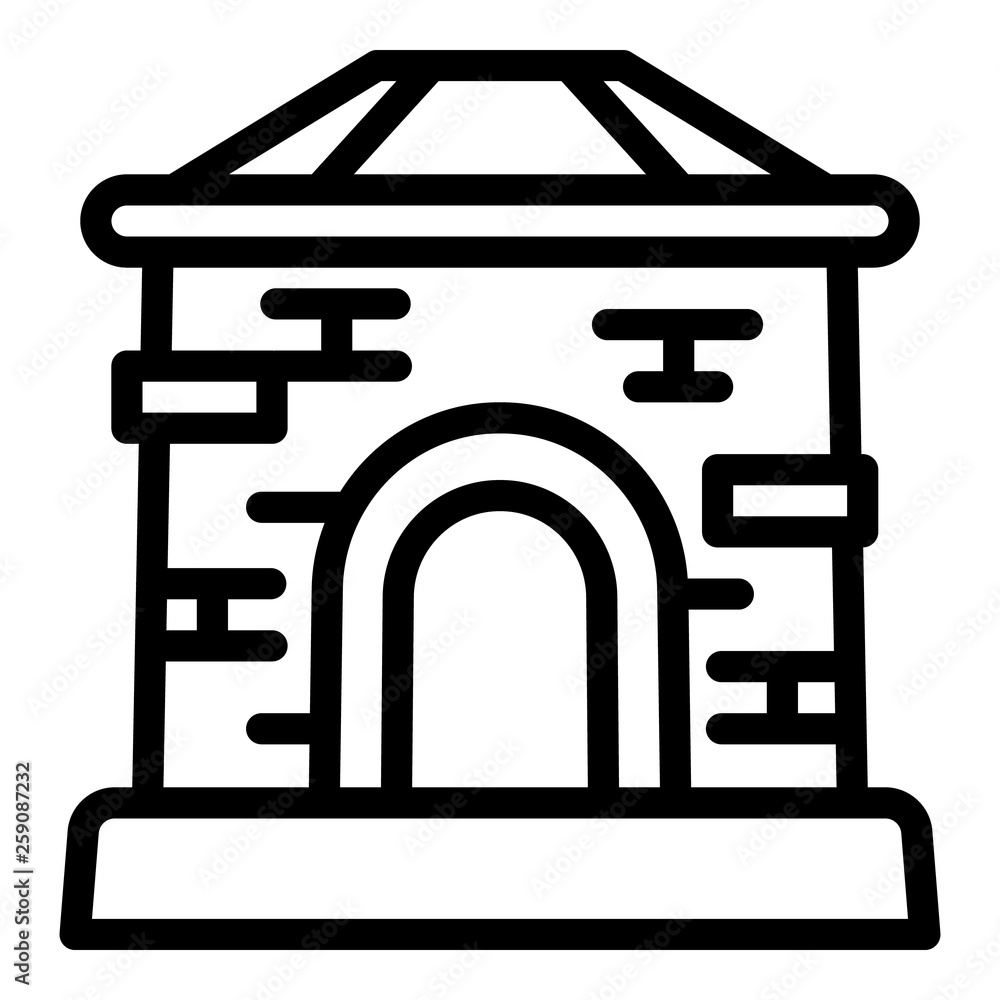 Poster blacksmith oven icon. outline blacksmith oven vector icon for web design isolated on white backgroun