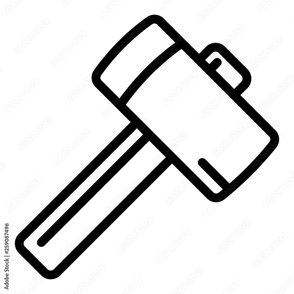 Aufkleber sledge hammer icon. outline sledge hammer vector icon for web design isolated on white background