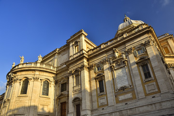 Fototapeta na wymiar Basilica St Mary Major - one of the most popular landmarks of Rome. 