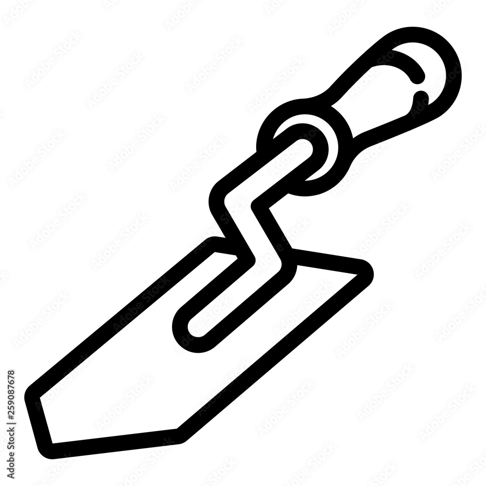 Poster apiary trowel icon. outline apiary trowel vector icon for web design isolated on white background