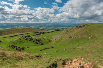 Fototapeta premium North Pennines landscape on the way between Dufton and High Cup Nick in Cumbria, England, UK