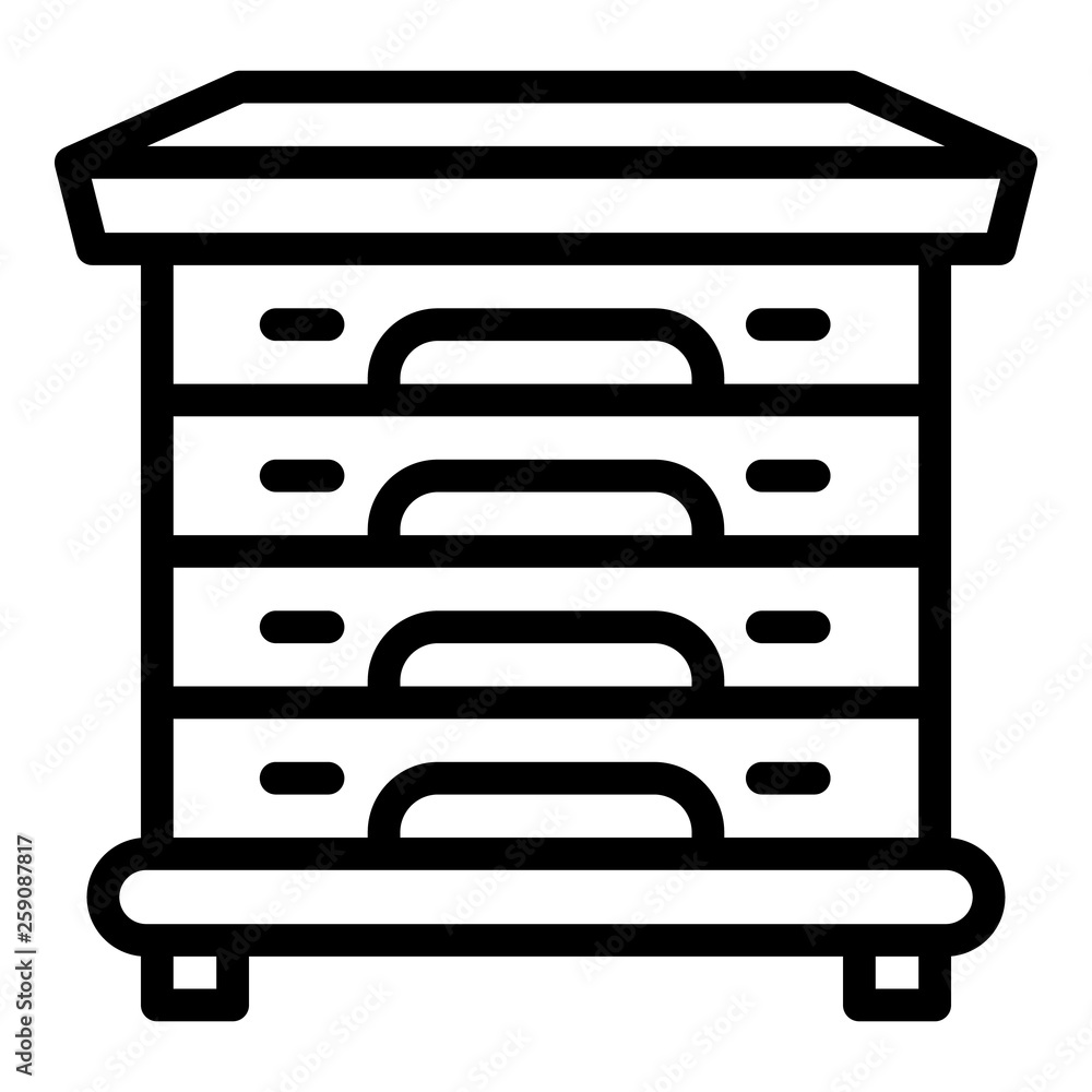 Poster multi beehive icon. outline multi beehive vector icon for web design isolated on white background