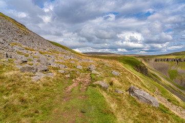 North Pennine landscape at the High Cup Nick in Cumbria, England, UK