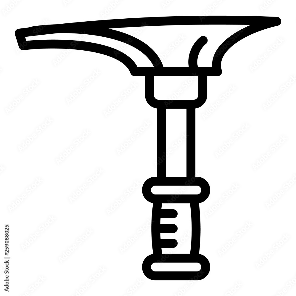 Aufkleber ice axe pick icon. outline ice axe pick vector icon for web design isolated on white background