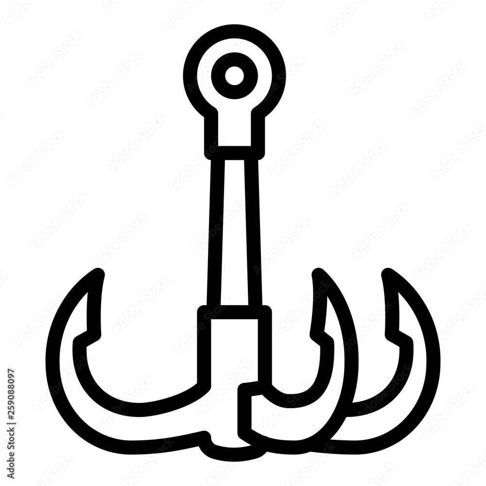 Poster ice hook icon. outline ice hook vector icon for web design isolated on white background