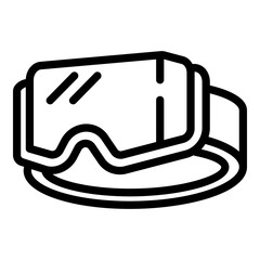 Ski goggles icon. Outline ski goggles vector icon for web design isolated on white background