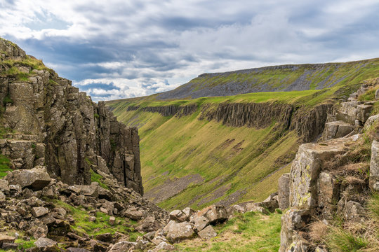 North Pennine landscape at the High Cup Nick in Cumbria, England, UK