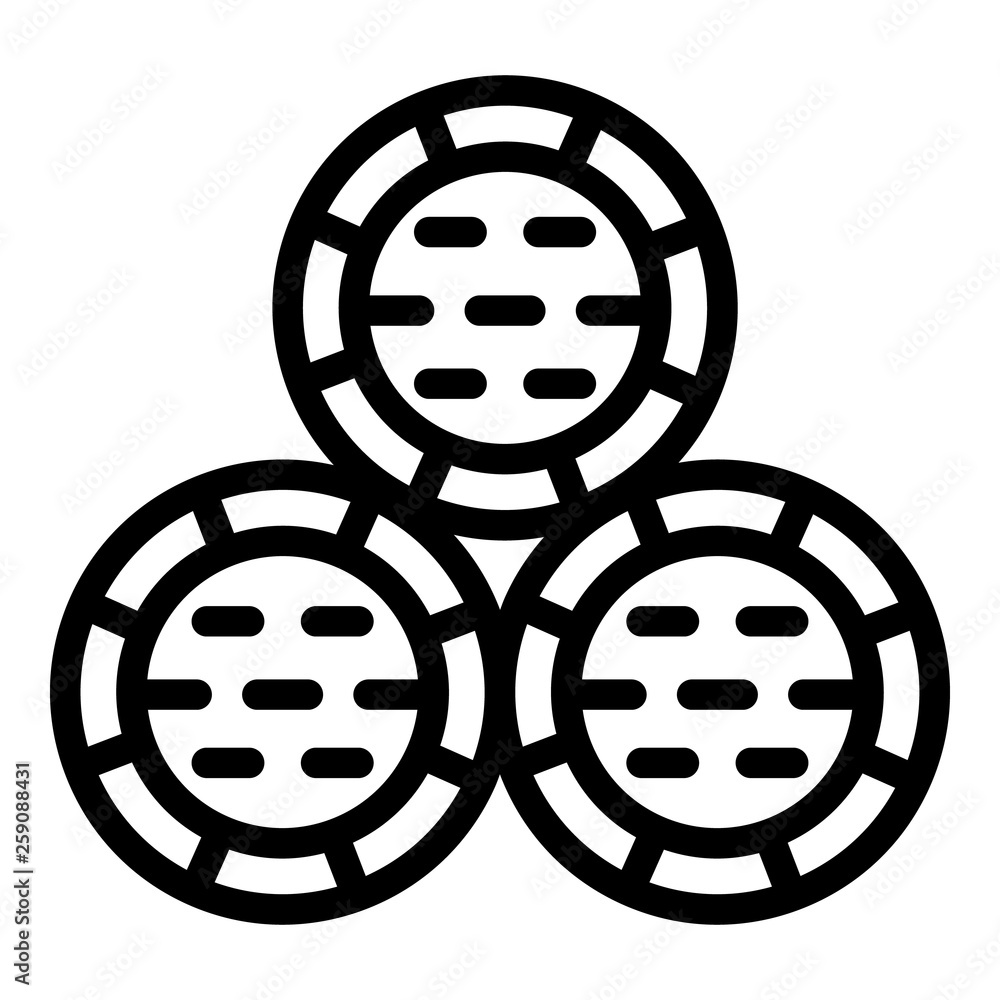 Poster whiskey barrel stack icon. outline whiskey barrel stack vector icon for web design isolated on white