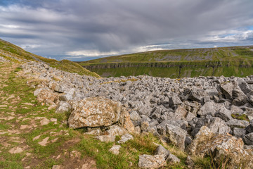 North Pennine landscape at the High Cup Nick in Cumbria, England, UK