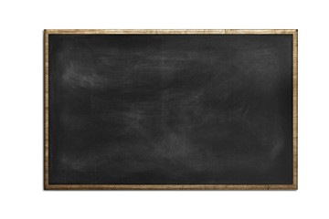Blackboard background and wooden frame
