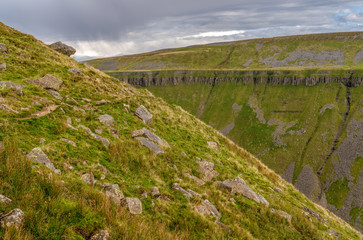 North Pennine landscape at the High Cup Nick in Cumbria, England, UK