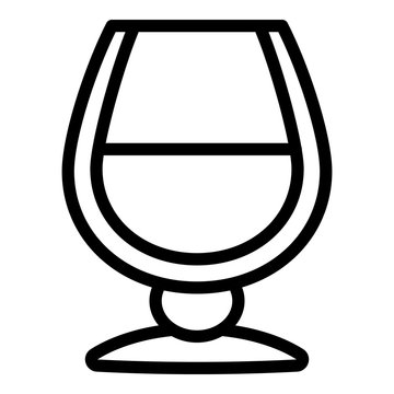 recommend clip art: Cognac glass icon. Outline cognac glass vector icon for web design isolated on white background
