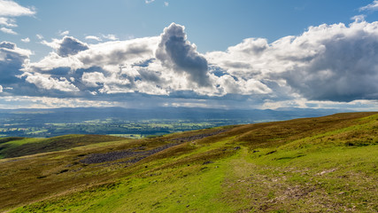 North Pennines landscape on the way between Dufton and High Cup Nick in Cumbria, England, UK