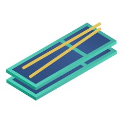 Piece of scaffold icon. Isometric of piece of scaffold vector icon for web design isolated on white background