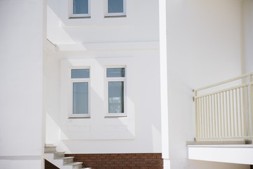 Large two-storey white country house
