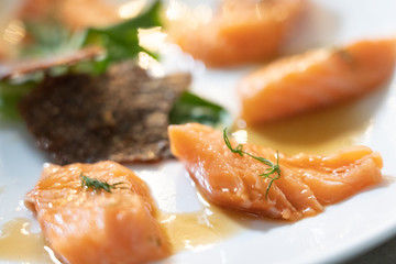 salmon with sauce