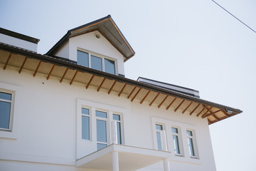 Large two-storey white country house