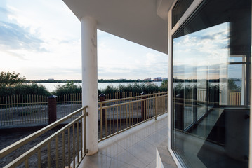 Large windows in the cottage