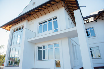 Large two-storey white country house