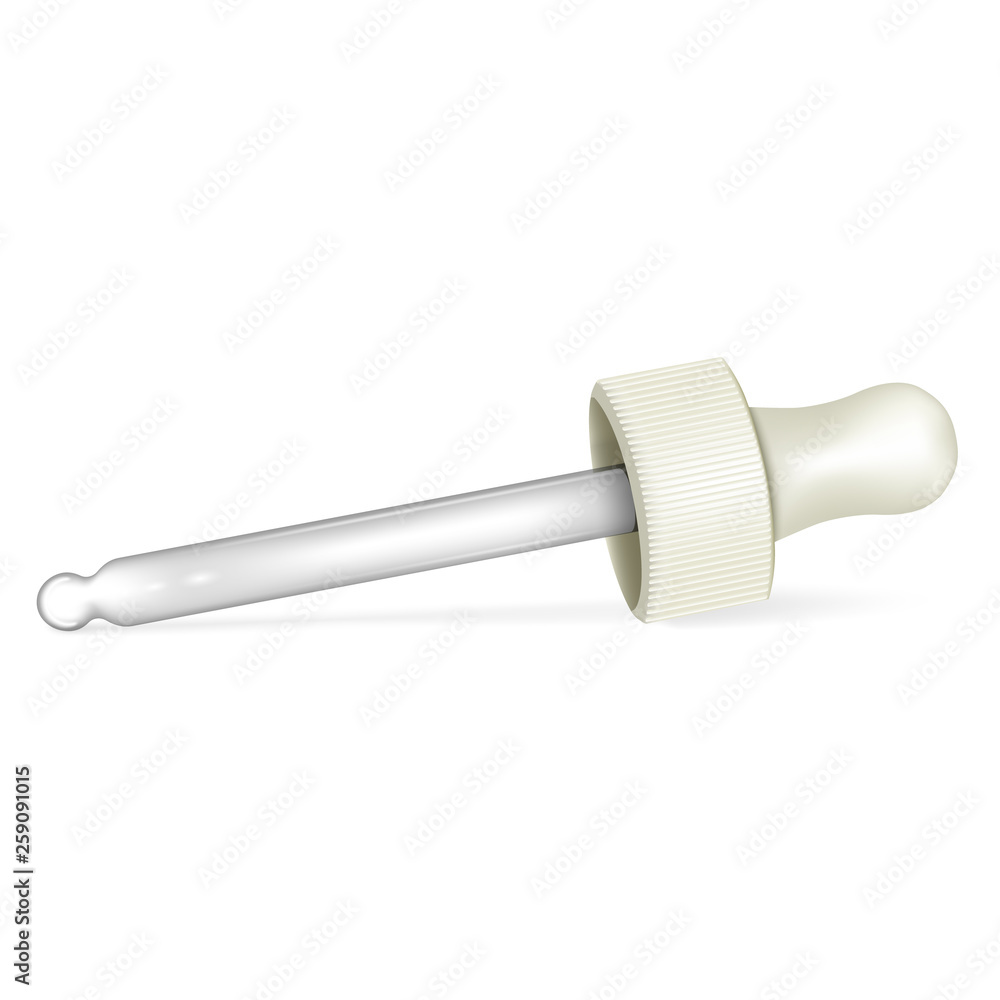 Poster pipette icon. realistic illustration of pipette vector icon for web design isolated on white backgro