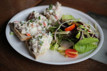 fresh salad with cheese