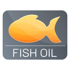 Soft capsule fish oil logo. Cartoon of soft capsule fish oil vector logo for web design isolated on white background