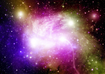 galaxy in a free space