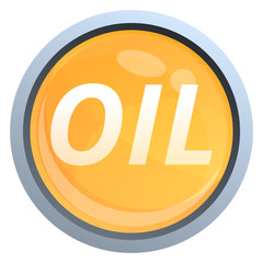 Circle fish oil logo. Cartoon of circle fish oil vector logo for web design isolated on white background