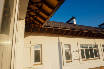 Large two-storey white country house