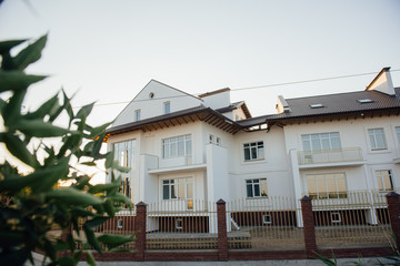 Large two-storey white country house