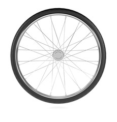 Bicycle wheel. 3d rendring illustration isolated