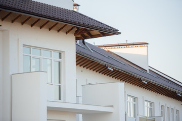 Large two-storey white country house