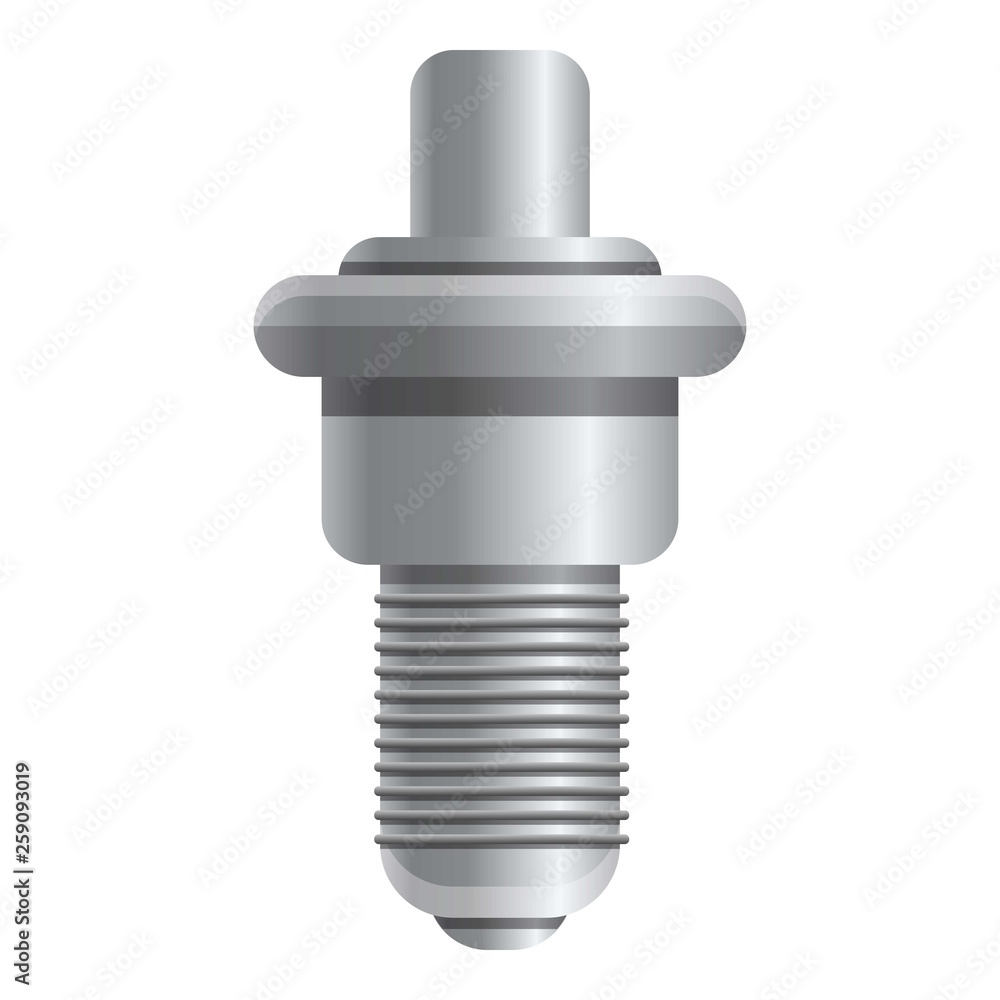 Poster car spark plug icon. cartoon of car spark plug vector icon for web design isolated on white backgrou