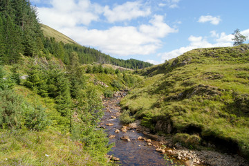 Fototapeta na wymiar Bach in Glen Shiel, Scottish Highlands