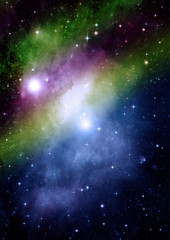 galaxy in a free space