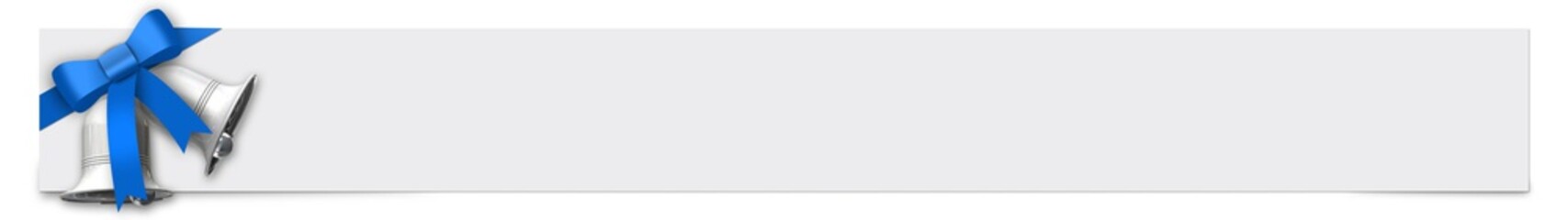 Banner with blue ribbon and place for your text to different occasions