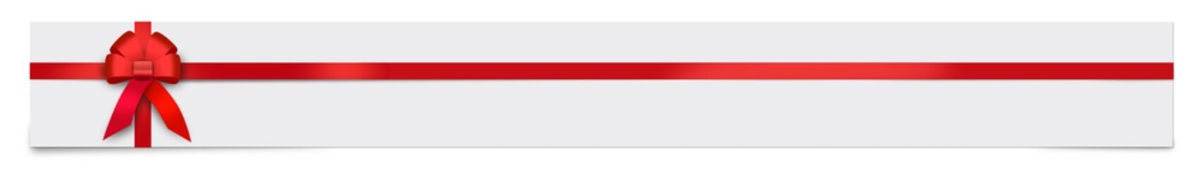 Obraz premium Banner with red ribbon and place for your text to different occasions