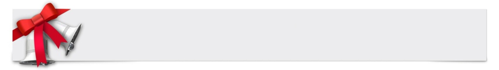 Banner with red ribbon and place for your text to different occasions