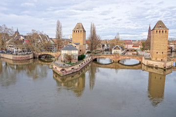 Obraz premium Blick auf La Petite France in Strasbourg