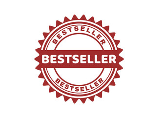 red stamp bestseller vector