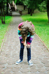 Fototapeta premium Kid girl in the park
